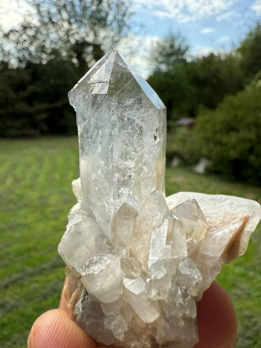 Bergkristall auf Kalzit - Bild 7