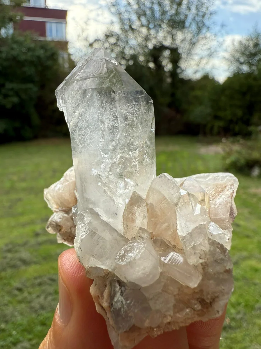 Bergkristall auf Kalzit - Bild 4