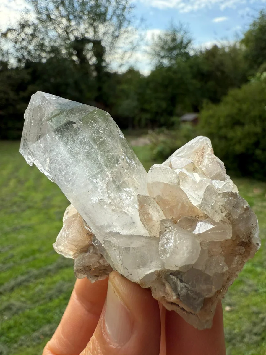 Bergkristall auf Kalzit - Bild 6