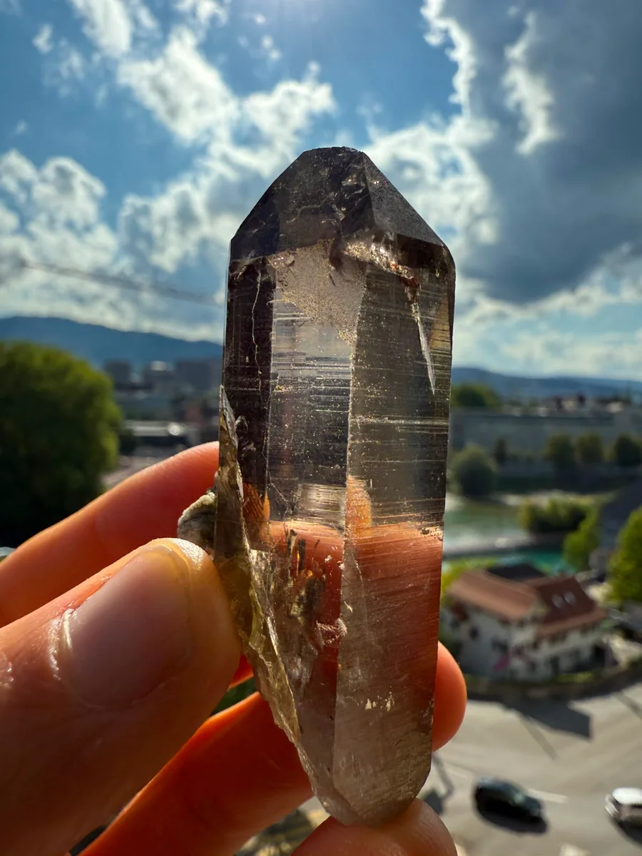 klarer Rauchquarzspitz - Bild 3