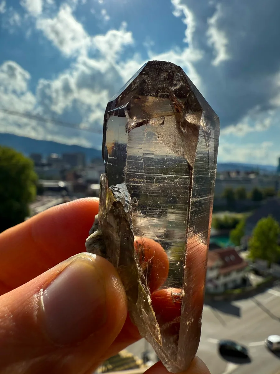klarer Rauchquarzspitz - Bild 4
